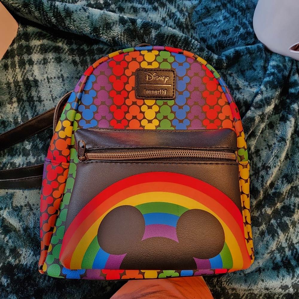 Loungefly Rainbow Backpack Purse - image 2